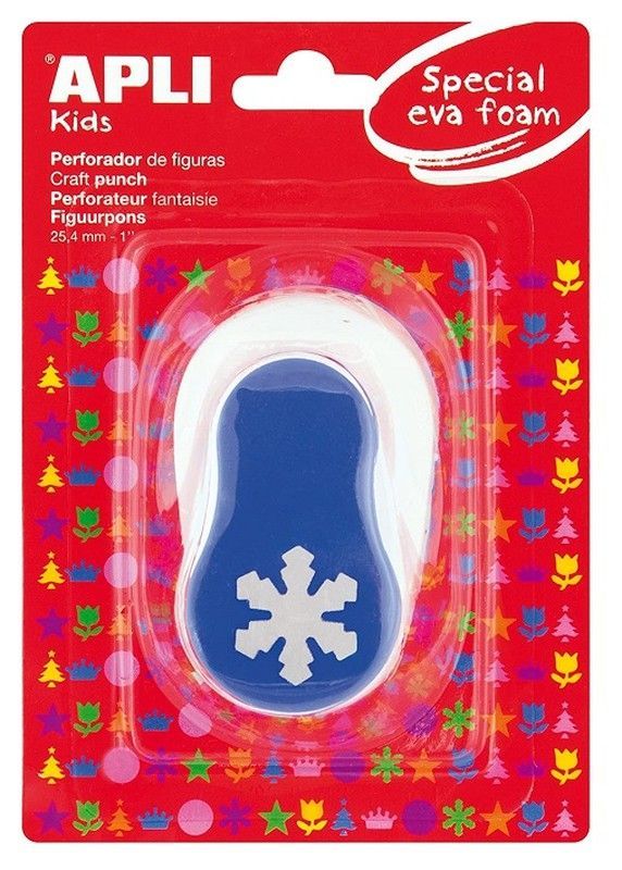 Perforadora papel y goma EVA Copo de Nieve 25,4 mm
