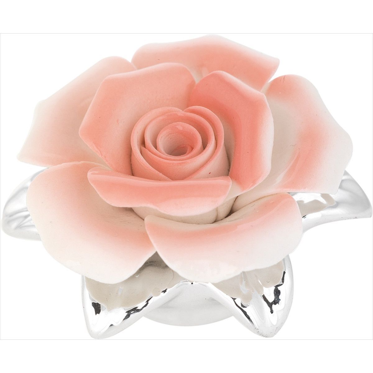 Perfumador latón 06cm 1869-03 Rosa Rosada Bicolor Plateado