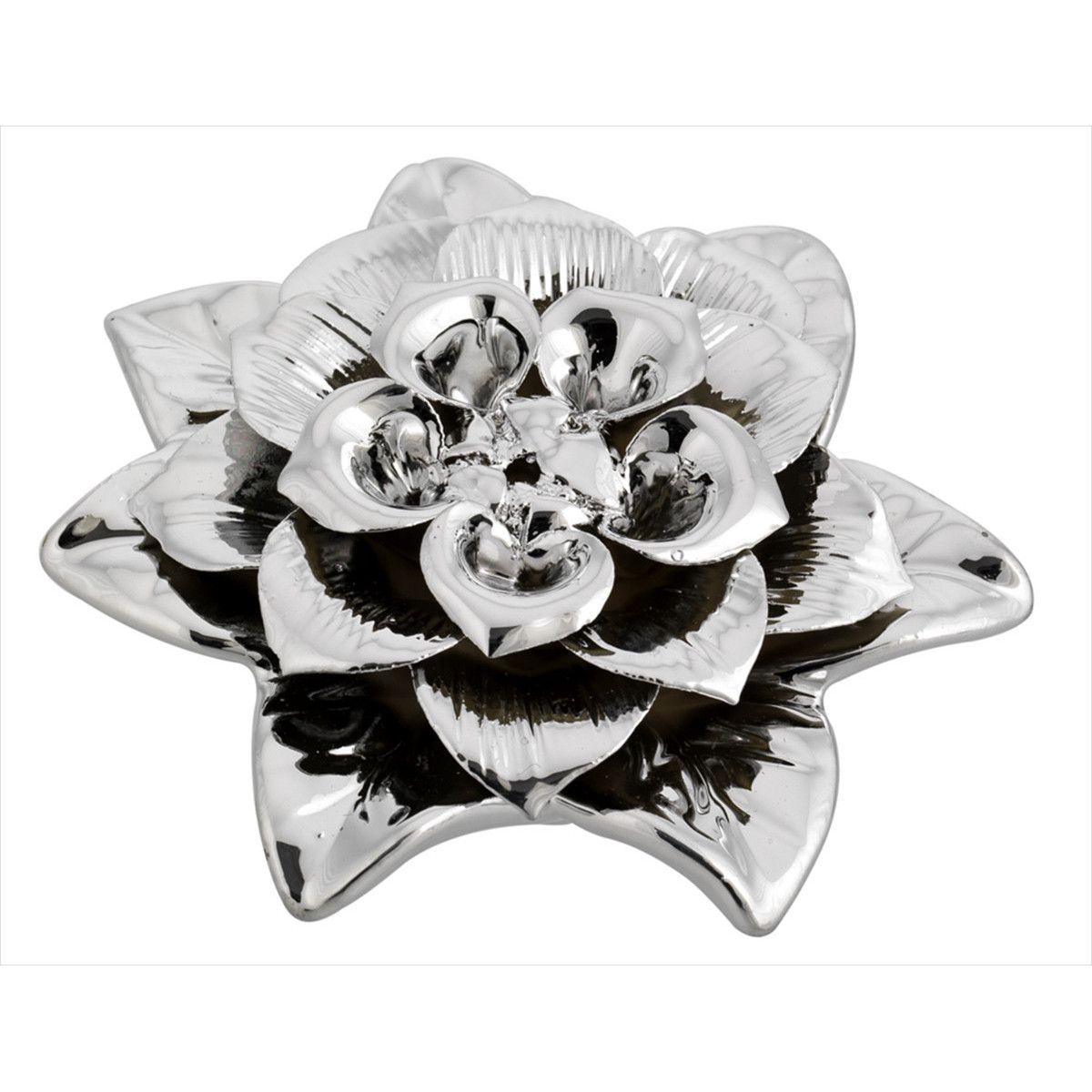 Perfumador Latón 10cm 1821-02 Flor Anemone Plateada