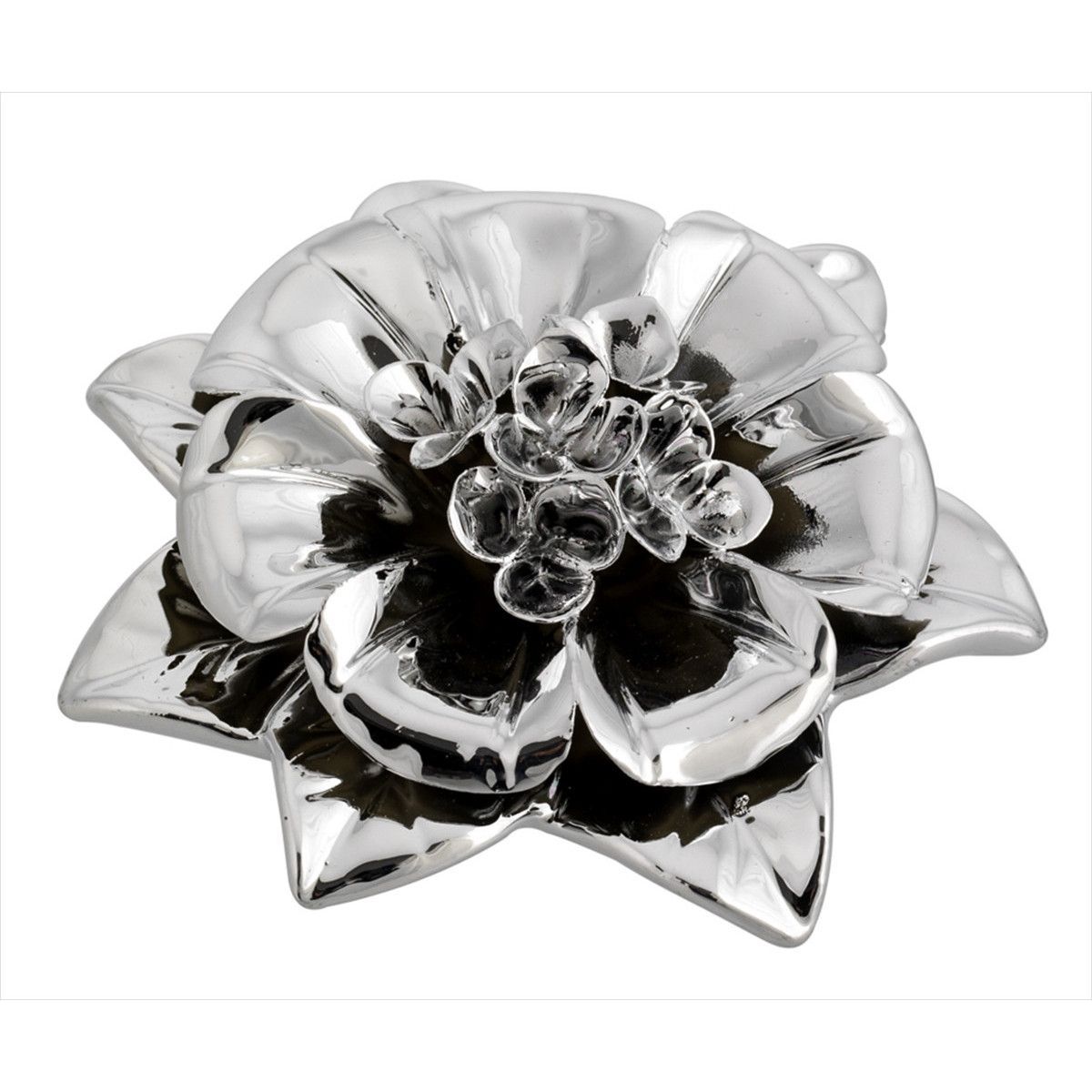 Perfumador Latón 10cm 1821-03 Flor Gerbera Plateada