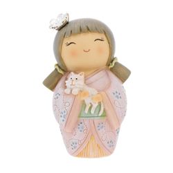 Perfumador Muñeca Kokeshi Cerámica 12.5cm 2111-01G Gato