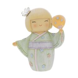 Perfumador Muñeca Kokeshi Cerámica 12.5cm 2111-03G Abanico