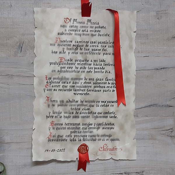 Pergamino Escrito a Mano