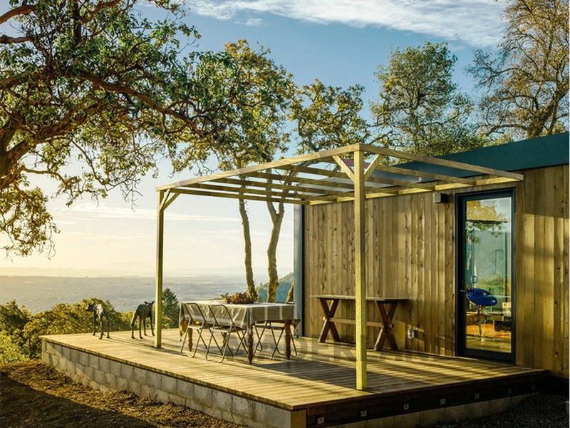 Pergola Adosada de madera Maciza TOLEDO con tratamiento Autoclave A4 + tornilleria INCLUIDA