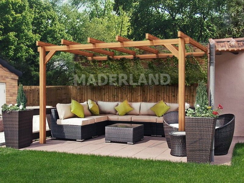 Pergola Adosada Madera Laminada ANDORRA GL24H