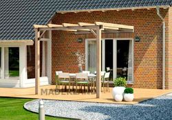 Pergola Adosada Madera Laminada CADIZ GL24H + tornilleria INCLUIDA referencia