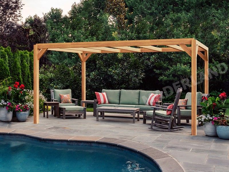 Pérgola autoportante de madera laminada GL24h Alicante