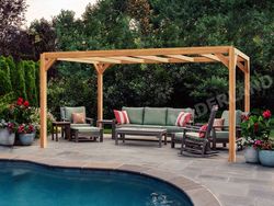 Pérgola autoportante de madera laminada GL24h Alicante