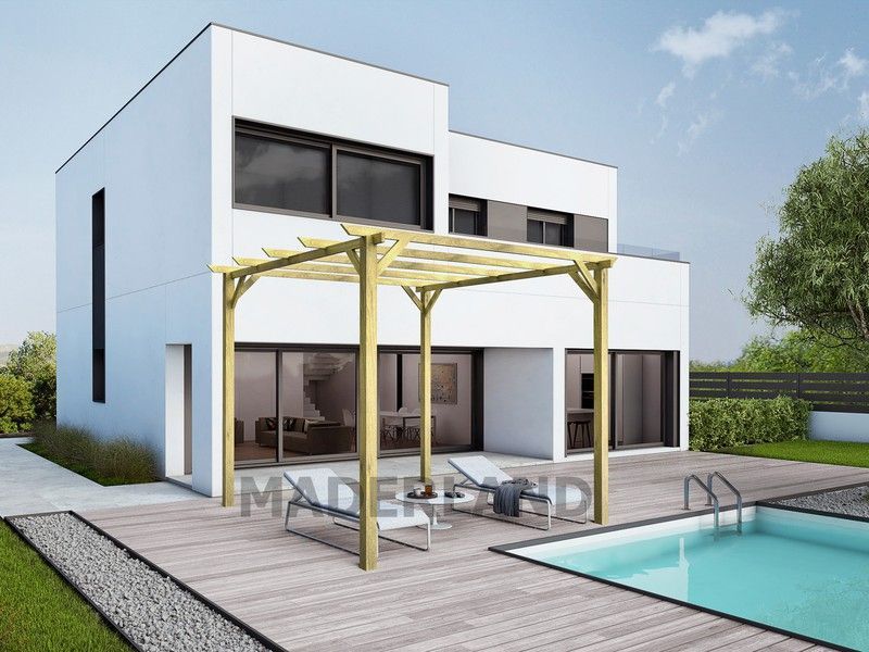 Pérgola autoportante maciza Leòn