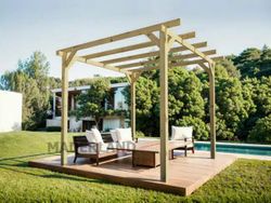 Pergola de madera Laminada ORDINO GL24 + tornilleria
