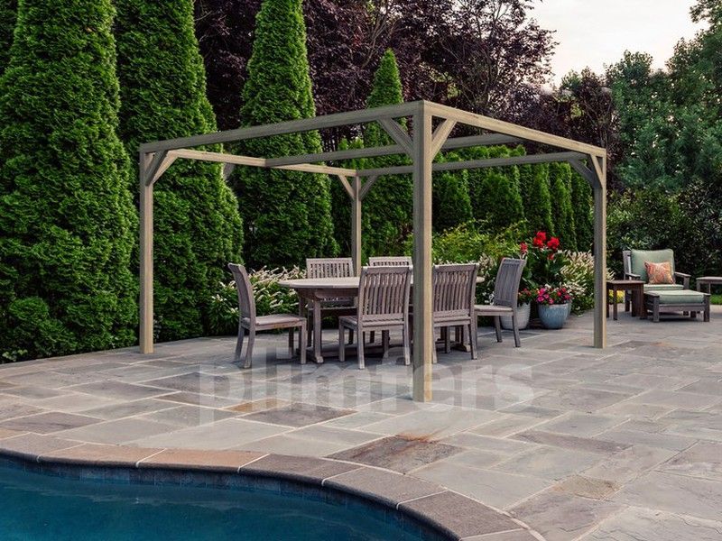 Pergola de madera Laminada TARRAGONA GL24h + tornilleria INCLUIDA
