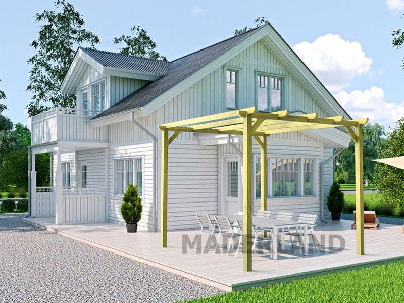 Pergola de madera Maciza BARCELONA con tratamiento Autoclave A4 + Tornilleria INCLUIDA