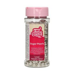 Perlas azúcar sprinkle plateadas funcakes 80 grs