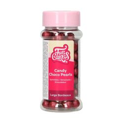 Perlas chocolate burdeos 70 grs funcakes