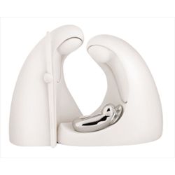 Pesebre Navidad Cerámica 21x17cm NT82/2B Dos Piezas Blanco