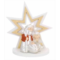 Pesebre Navidad Cerámica 8.5cm N8604-02P Estrella Dorada