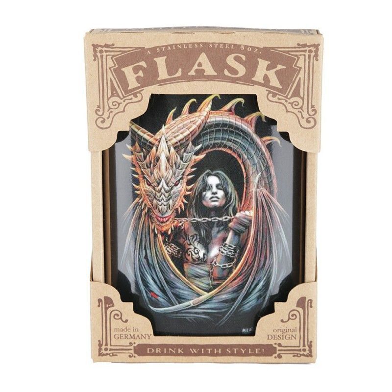 Petaca 100% Acero Dragon Lady In Chains