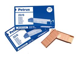 PETRUS Grapas 1000 ud. 22/6 Cobreada Ref. 55721