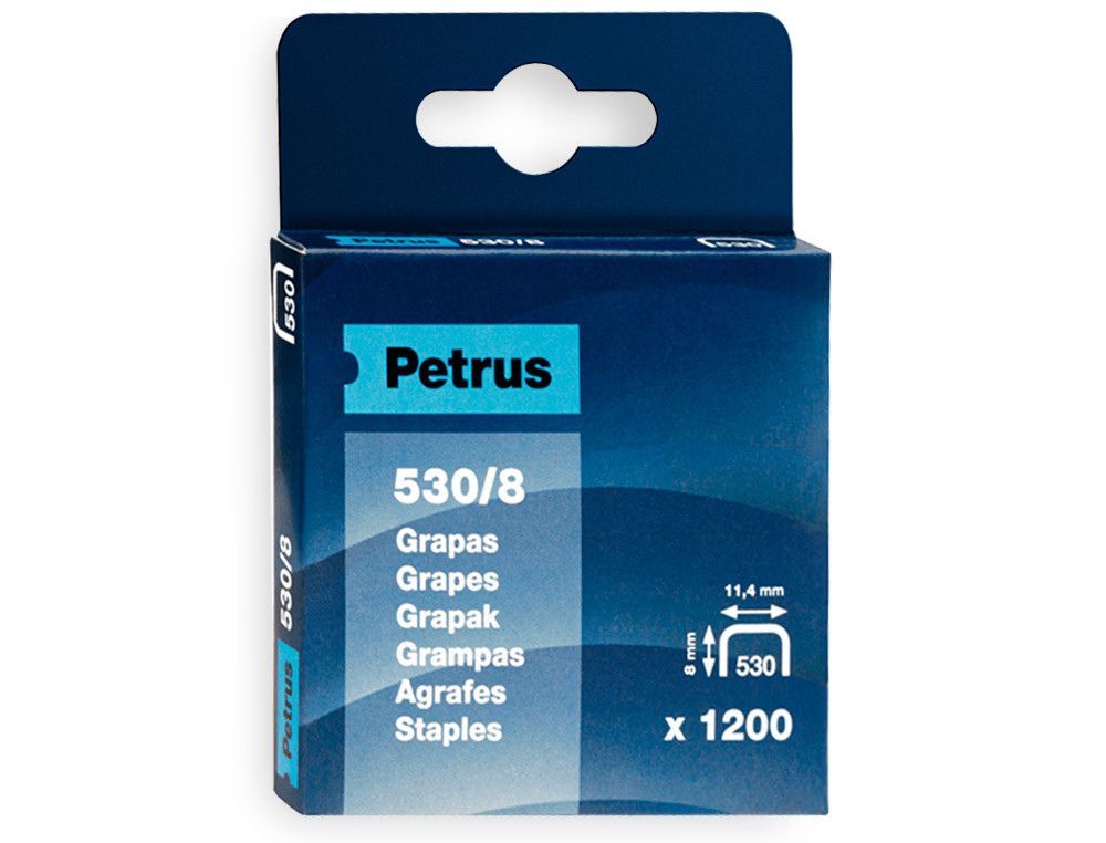 PETRUS Grapas 1200 Ud 530/8 Cobreada 77514