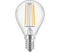Philips 34730400 LED esferica filamento clara 4.3-40w e14 827