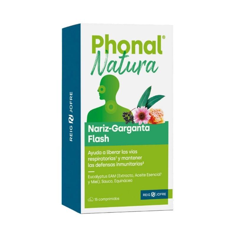 Phonal Natura Nariz-Garganta Flash 15 Comprimidos