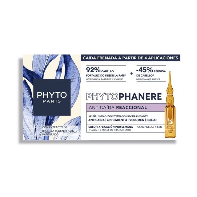 Phytophanere Tratamiento Anticaída Reaccional 12 viales x 5 ml