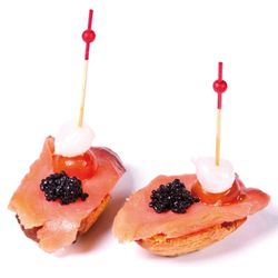 Picks bola roja 12cm bambú 100 unidades por paquete