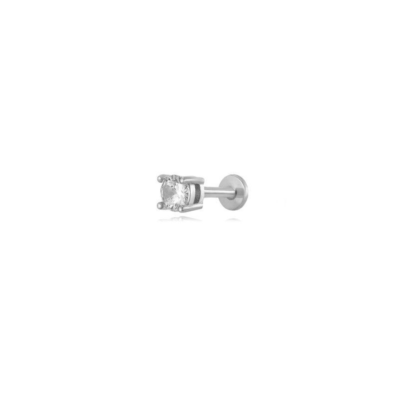 Piercing Acero 3mm PZA0019RH03 Circonita Central