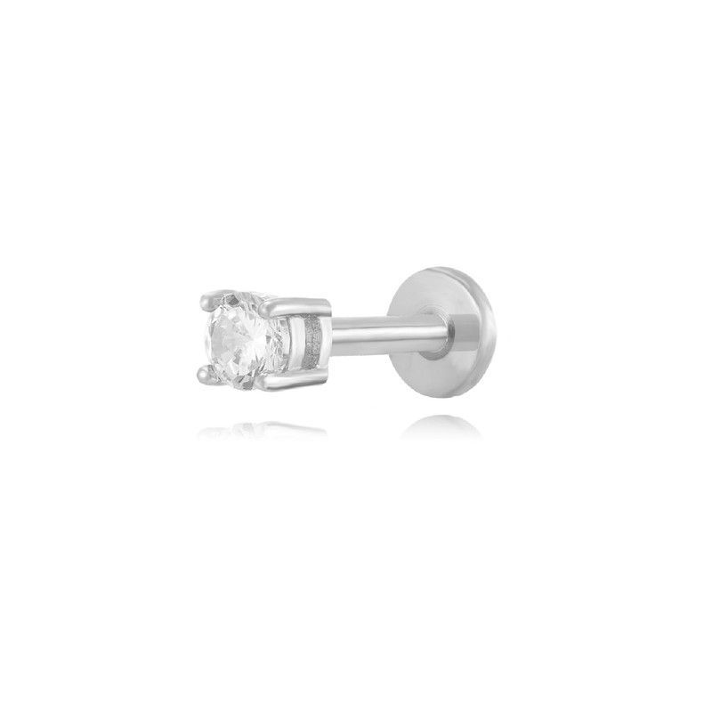 Piercing Acero 4mm PZA0019RH04 Circonita Central