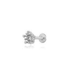 Piercing Acero 5mm PZA0021RH Flor Con Circonita