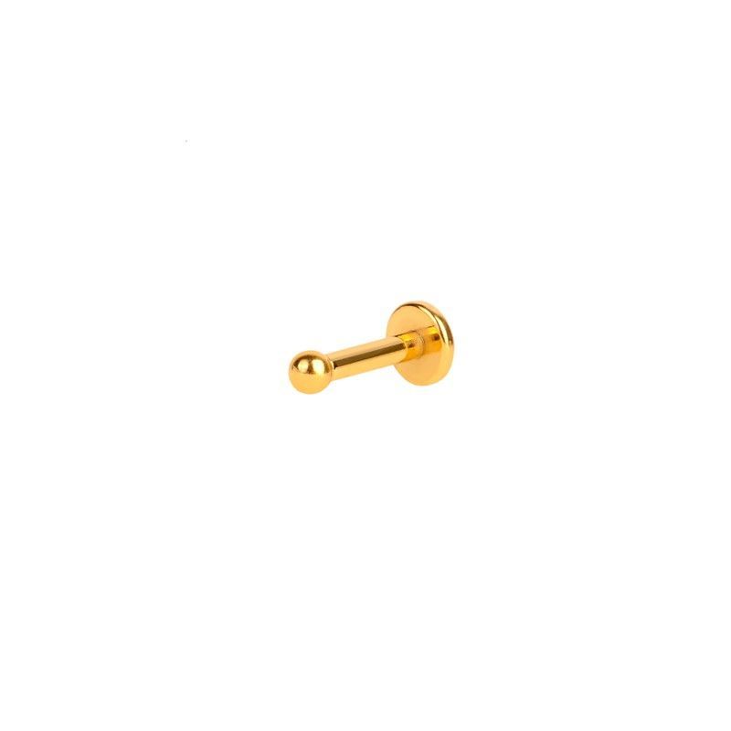 Piercing Acero Dorado 2mm PLA0001DO Bolitas