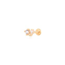 Piercing Acero Dorado 5,5x4,5mm PZA0008DO Circonita