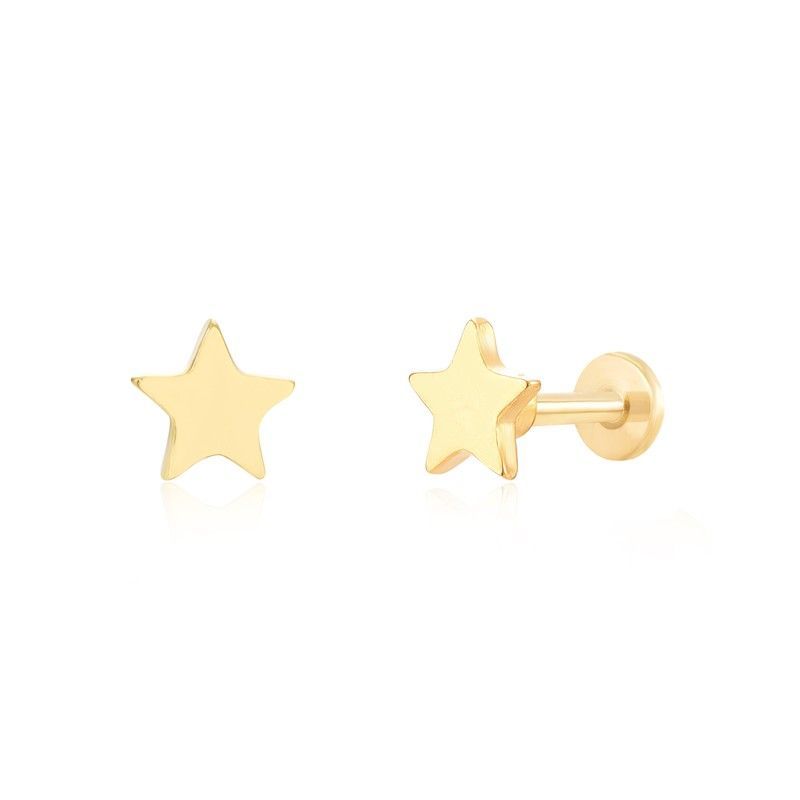 Piercing Acero Dorado 5mm PLA0004DO Estrella