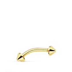 Piercing Ceja Oro 18kts Dos Pinchos 13x3mm 13757