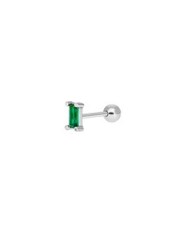 Piercing Marea Mujer Plata Circonita Verde D02010/AC