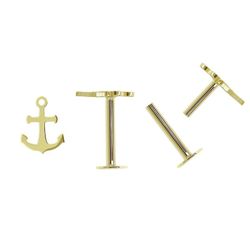 Piercing Nariz Oro 18kts Ancla 5,5x4,5mm Cierre Plano 8x3,5mm 0202015