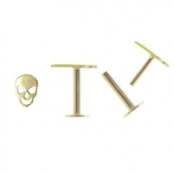Piercing Nariz Oro 18kts Calavera 5X3,5mm Cierre Plano 8x3,5mm 0202023