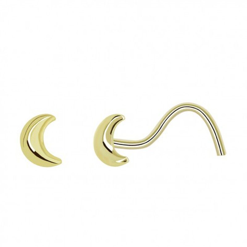 Piercing Nariz Oro 18kts Luna 3,5mm De Alto 0204533