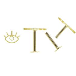 Piercing Nariz Oro 18kts Ojo 5X6mm Cierre Plano 8x3,5mm 0202021