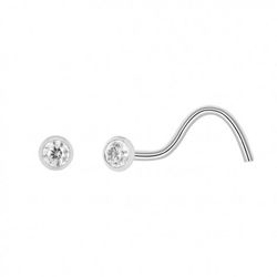 Piercing Nariz Oro Blanco 18kts Circonita Con Bocel 2,5mm 0204881