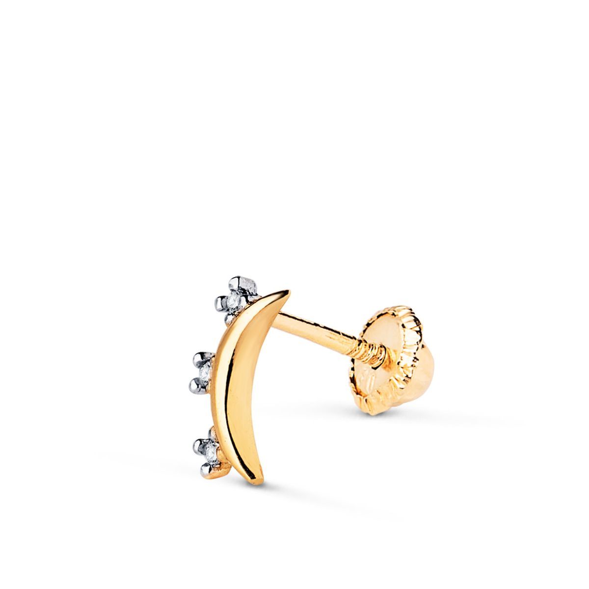 Piercing Oro 18Kts 21468 Bicolor Luna Circonitas