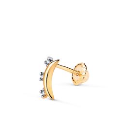 Piercing Oro 18Kts 21468 Bicolor Luna Circonitas