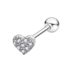 Piercing Plata Lotus LP3367-9/1 Corazón Circonitas