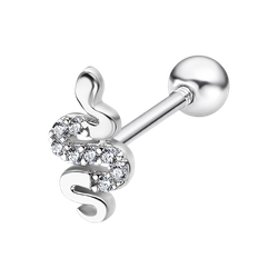 Piercing Plata Lotus LP3375-9/1 Serpiente Circonitas