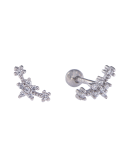 Piercing Plata Mujer PTR 32 Circonitas