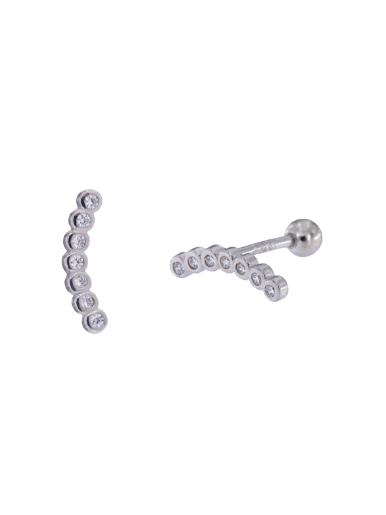 Piercing Plata Mujer PTR 41 Circonitas