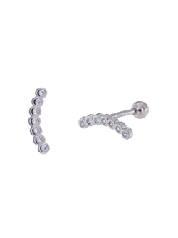 Piercing Plata Mujer PTR 41 Circonitas