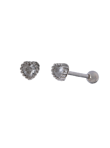 Piercing Plata Mujer PTR 42 Estrella Polar Circonitas