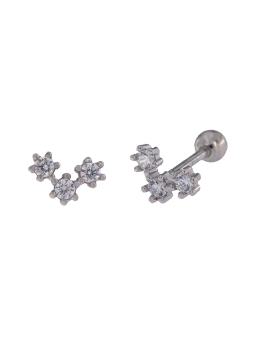 Piercing Plata Mujer PTR 47 Circonitas