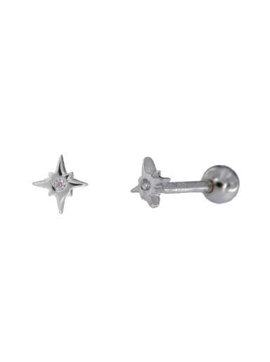 Piercing Plata Mujer PTR 6 Circonita